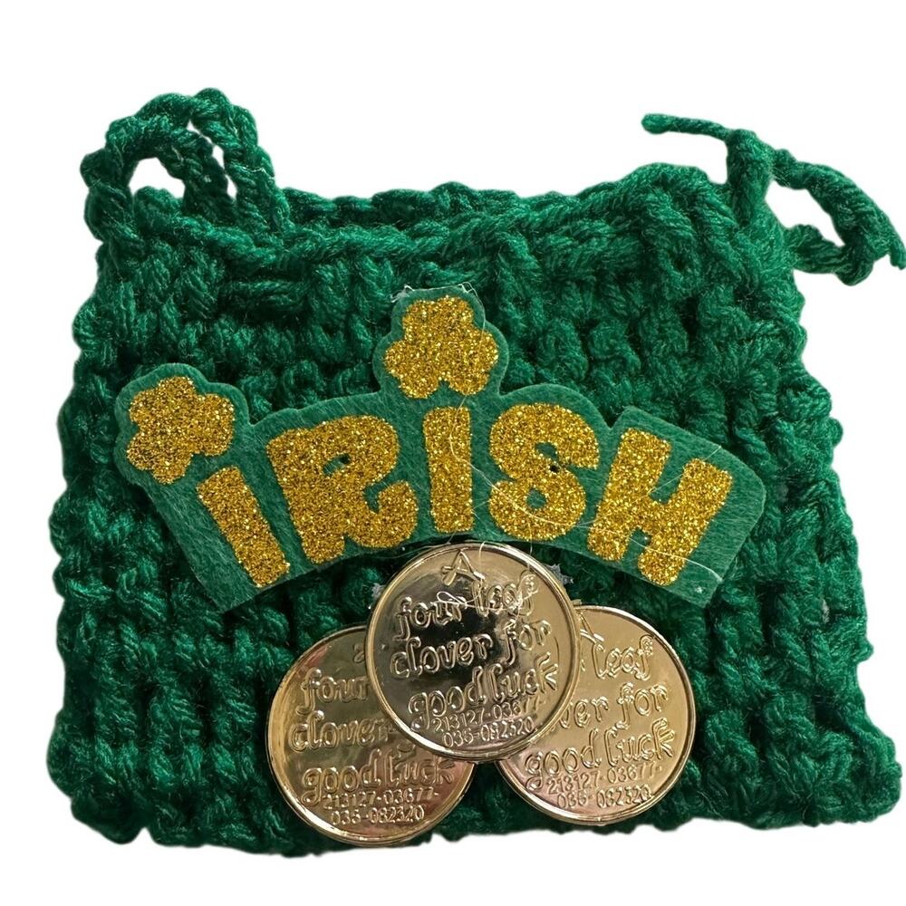 Handmade Irish crochet St Patricks Day Purse